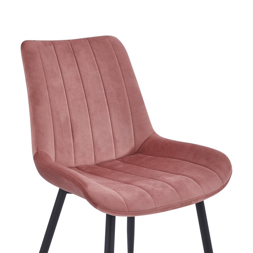 Verta Eetkamerstoel - Roze Velvet
