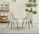 Verta Dining Chair - Beige Chenille