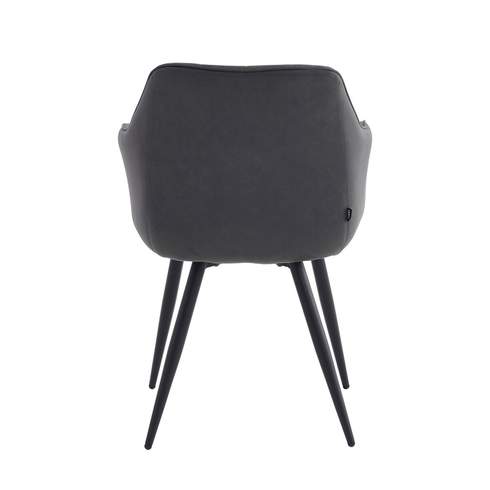Chaise de salle à manger Verto - Microfibre anthracite
