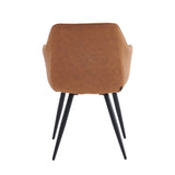 Chaise de salle à manger Verto - Microfibre Cognac