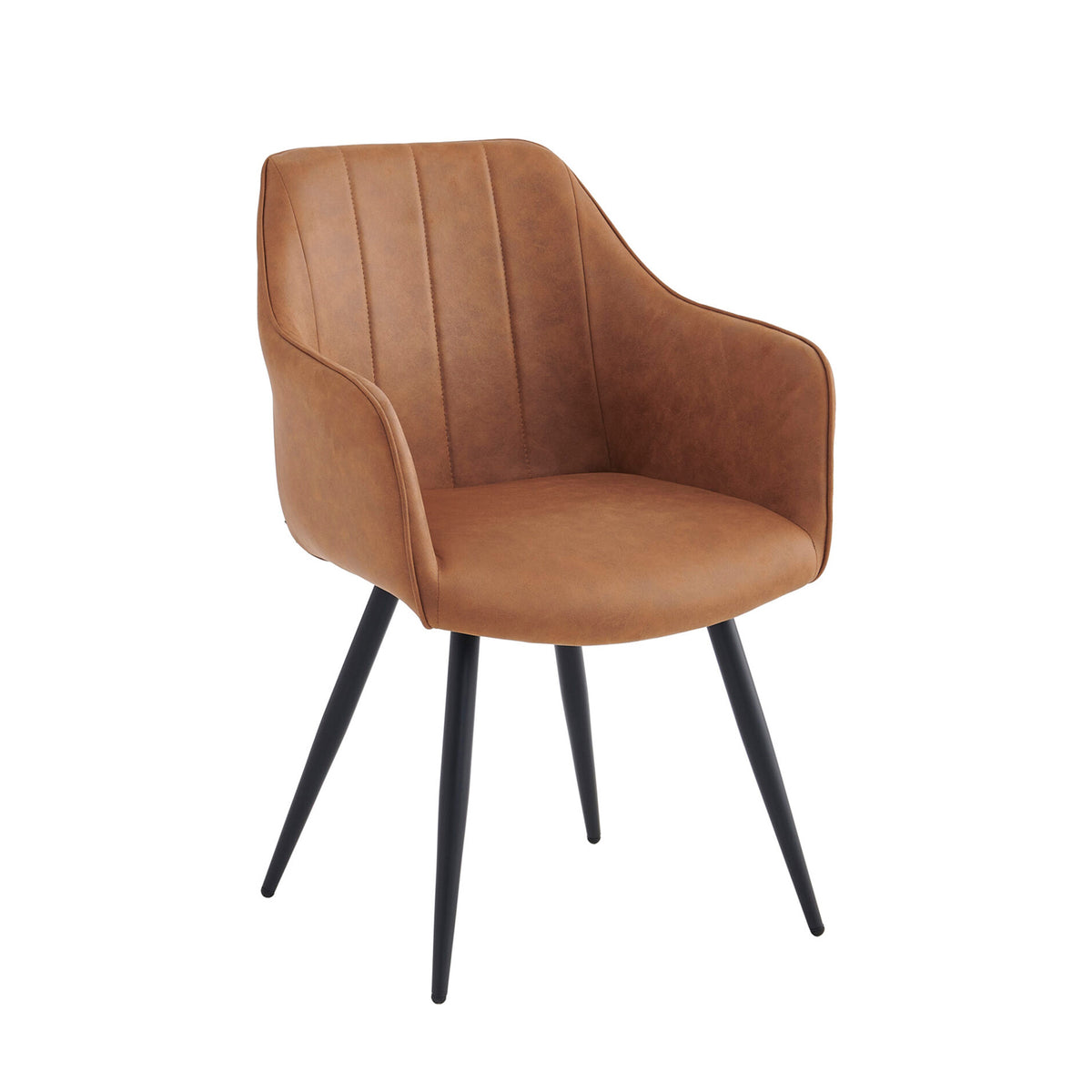 Chaise de salle à manger Verto - Microfibre Cognac