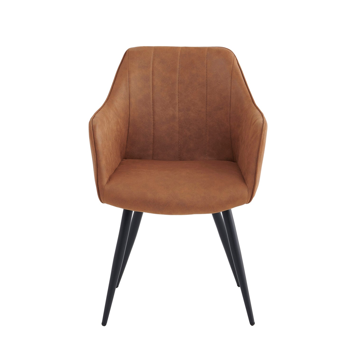 Chaise de salle à manger Verto - Microfibre Cognac