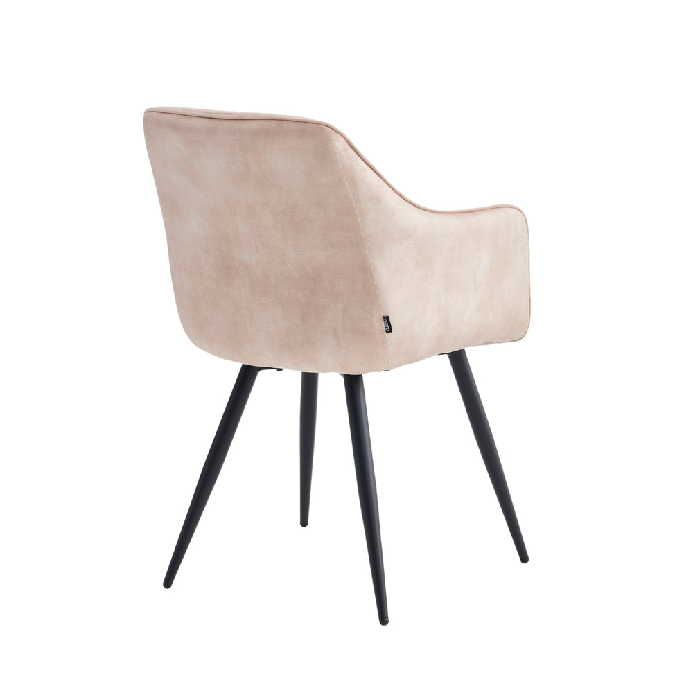 Chaise de salle à manger Verto - Velours Beige Adoré