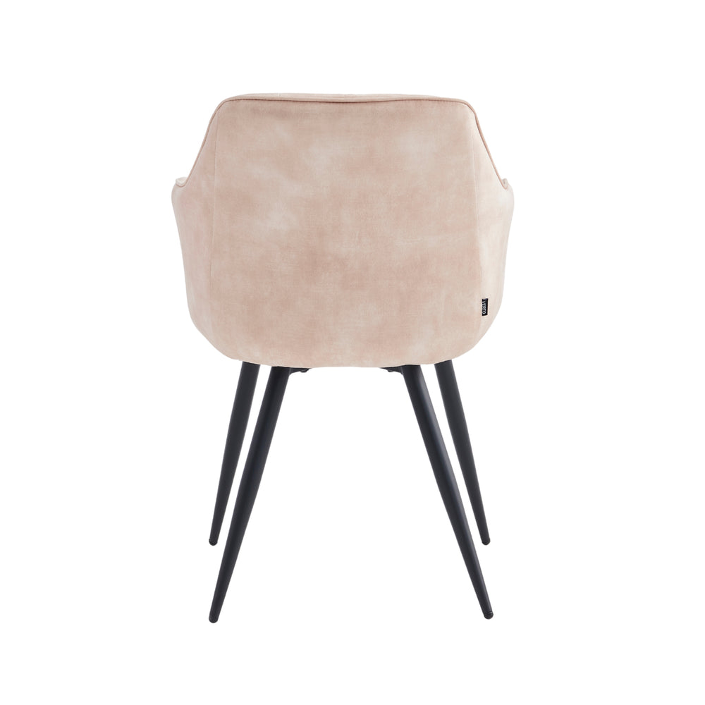 Chaise de salle à manger Verto - Velours Beige Adoré