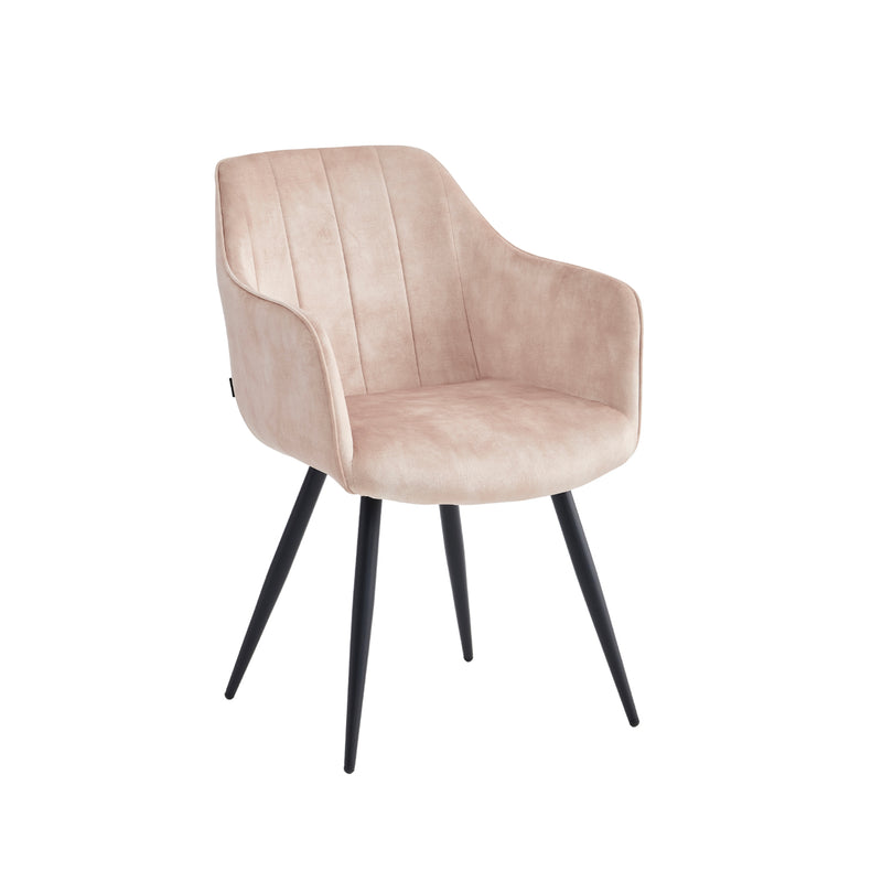 Chaise de salle à manger Verto - Velours Beige Adoré