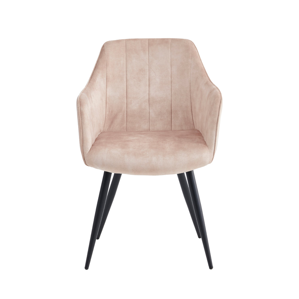 Chaise de salle à manger Verto - Velours Beige Adoré
