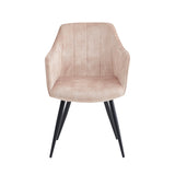 Chaise de salle à manger Verto - Velours Beige Adoré