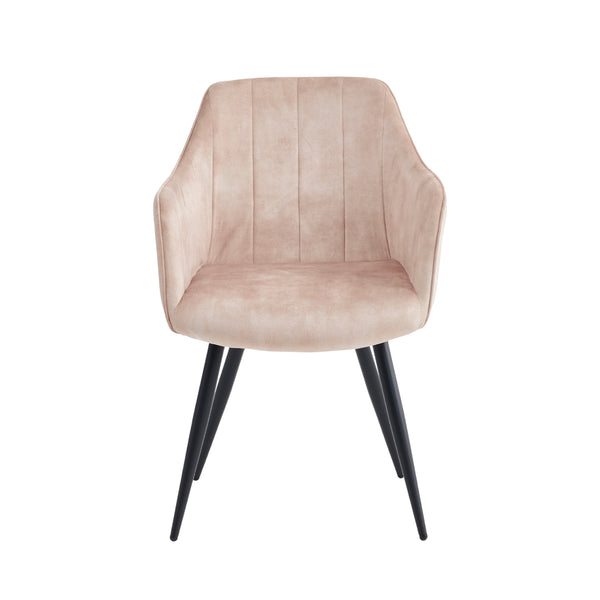 Verto Dining Chair - Beige Adoré Velvet