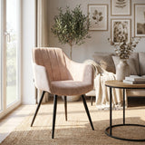 Chaise de salle à manger Verto - Velours Beige Adoré