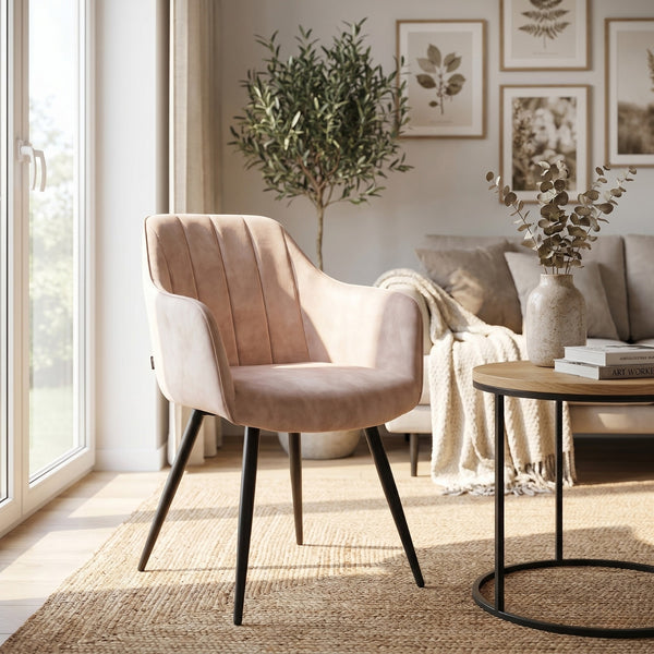 Verto Dining Chair - Beige Adoré Velvet