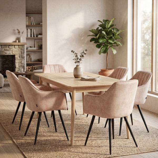 Verto Dining Chair - Beige Adoré Velvet