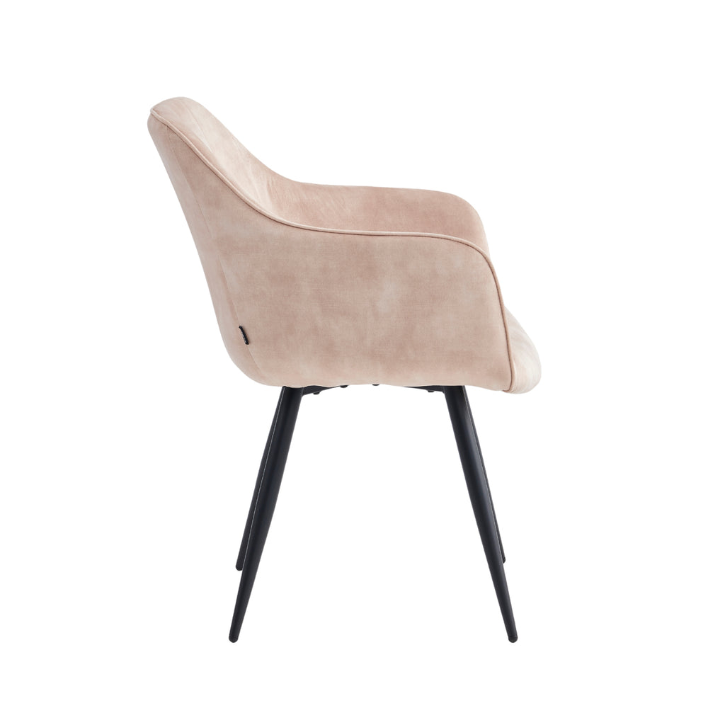 Chaise de salle à manger Verto - Velours Beige Adoré