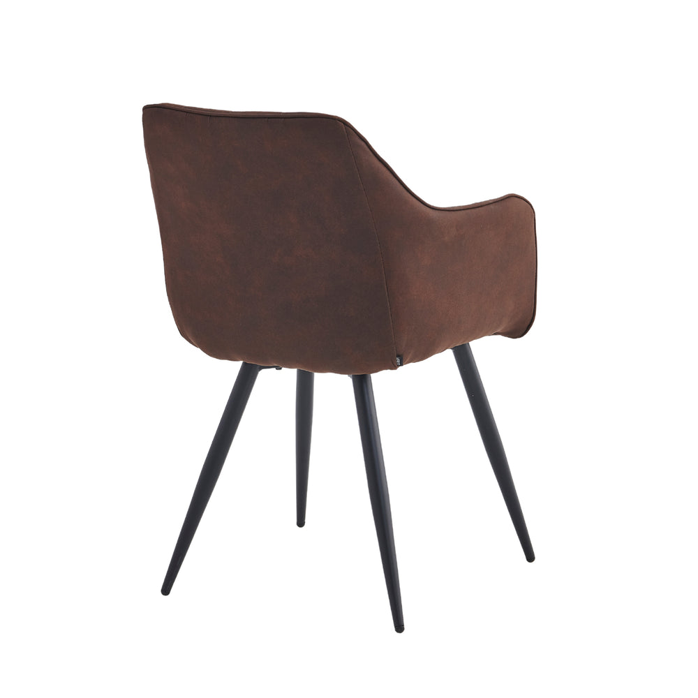 Chaise de salle à manger Verto - Microfibre Marron