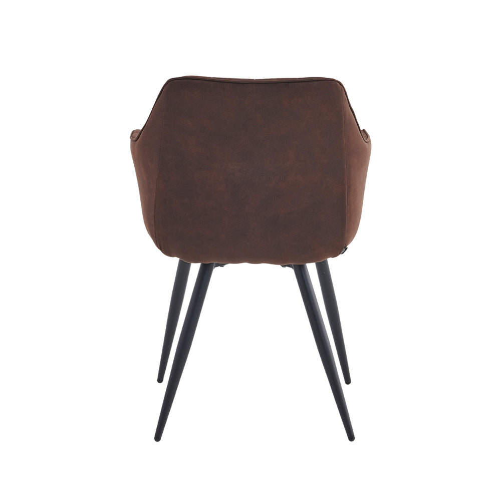 Chaise de salle à manger Verto - Microfibre Marron