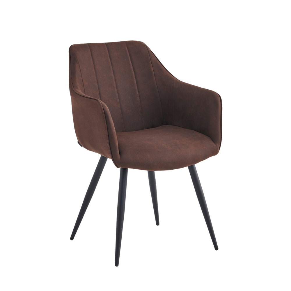 Chaise de salle à manger Verto - Microfibre Marron