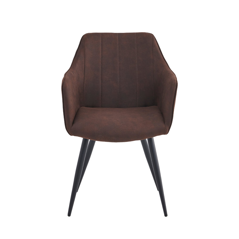 Chaise de salle à manger Verto - Microfibre Marron
