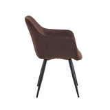 Chaise de salle à manger Verto - Microfibre Marron