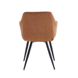 Chaise de salle à manger Verto - Microfibre Cognac
