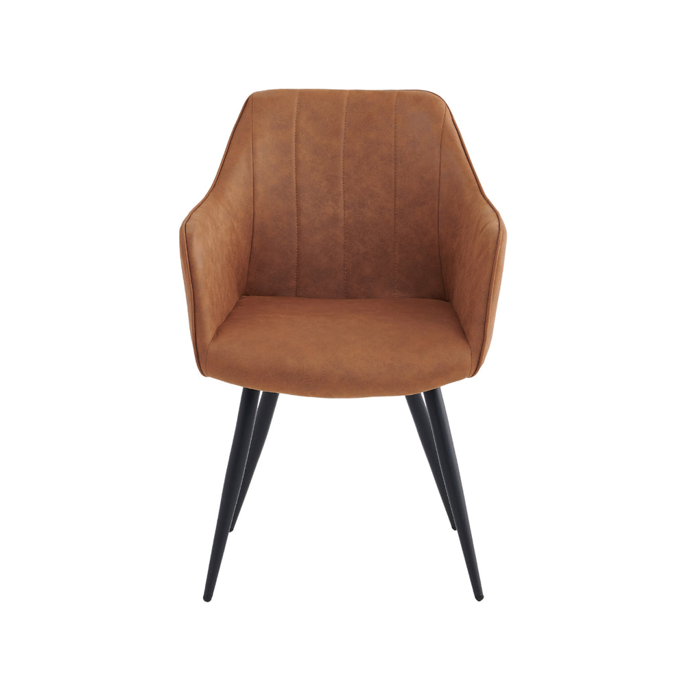 Chaise de salle à manger Verto - Microfibre Cognac