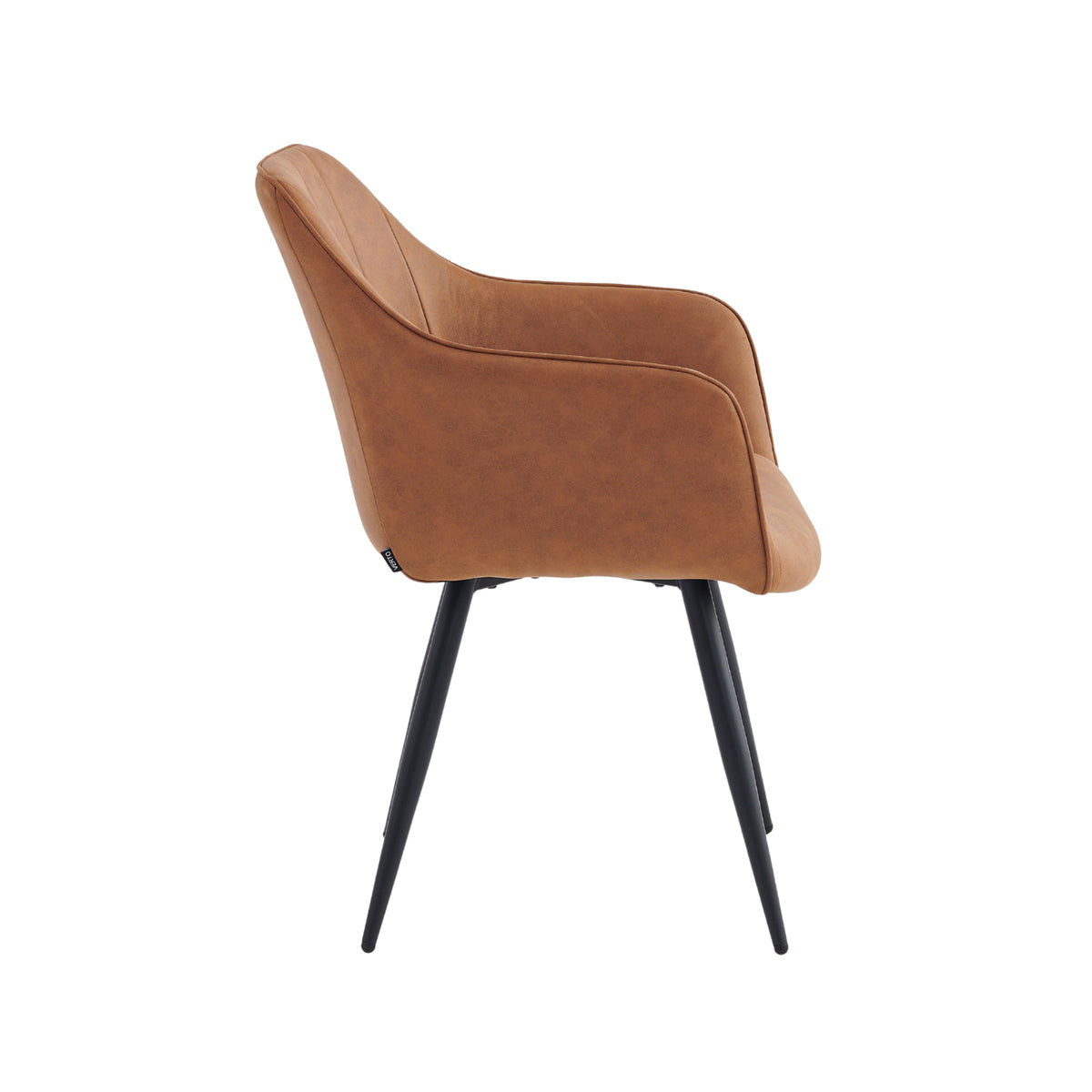 Chaise de salle à manger Verto - Microfibre Cognac