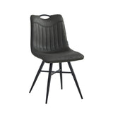 Verty Dining Chair - Anthracite Microfiber