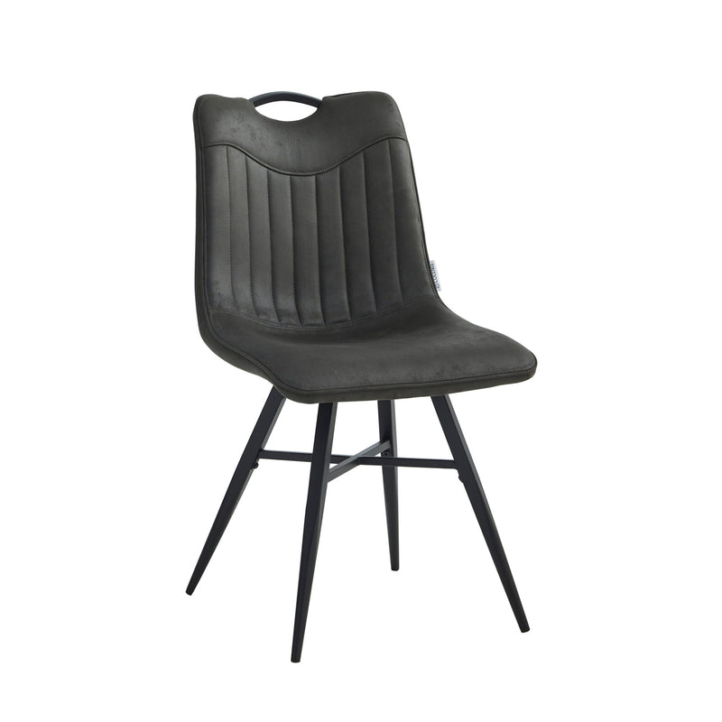 Verty Dining Chair - Anthracite Microfiber