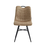 Verty Dining Chair - Beige Microfiber