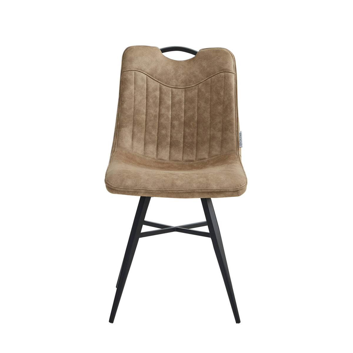Verty Dining Chair - Beige Microfiber