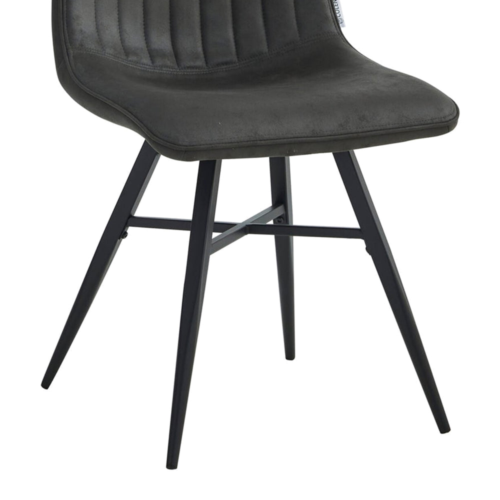 Verty Eetkamerstoel - Antraciet Microfiber