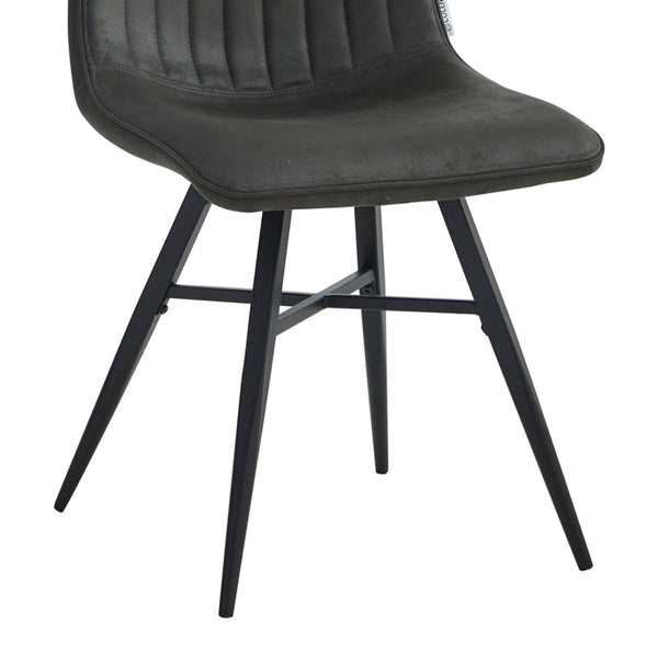 Verty Eetkamerstoel - Antraciet Microfiber