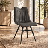 Verty Eetkamerstoel - Antraciet Microfiber