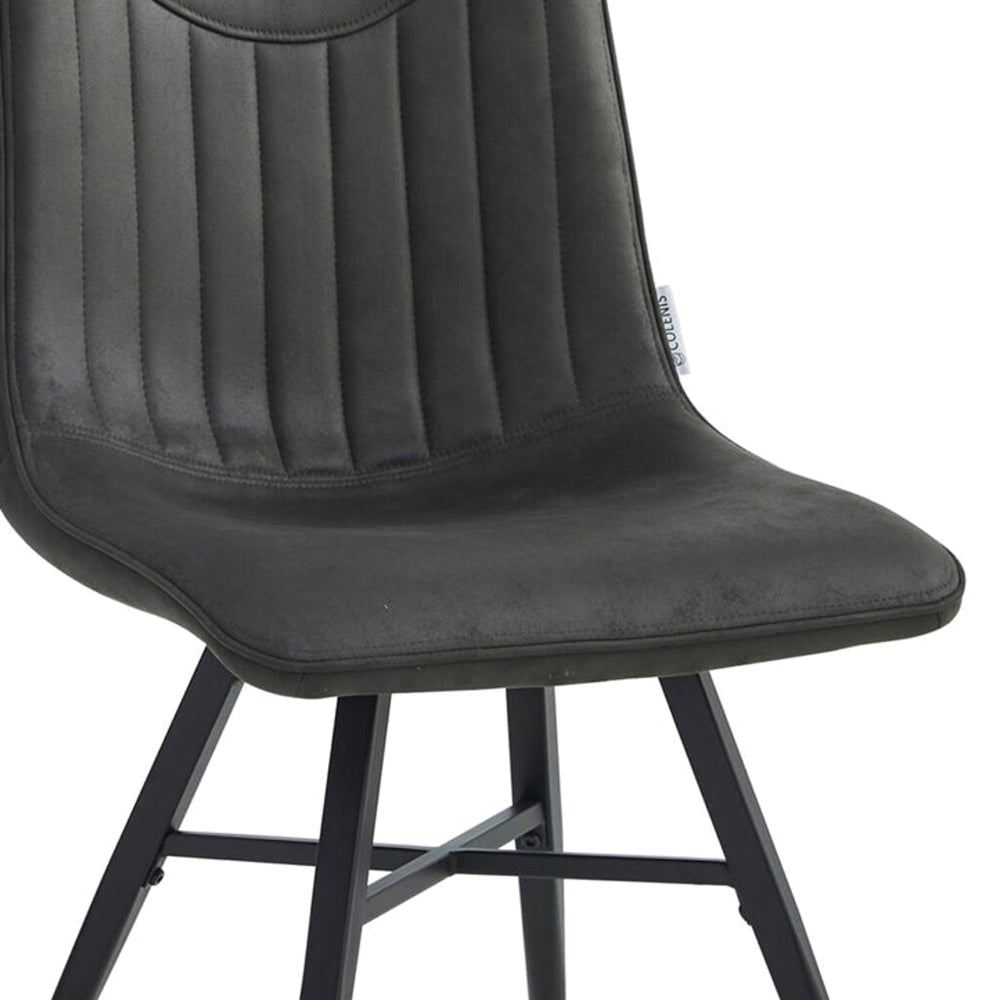 Verty Eetkamerstoel - Antraciet Microfiber
