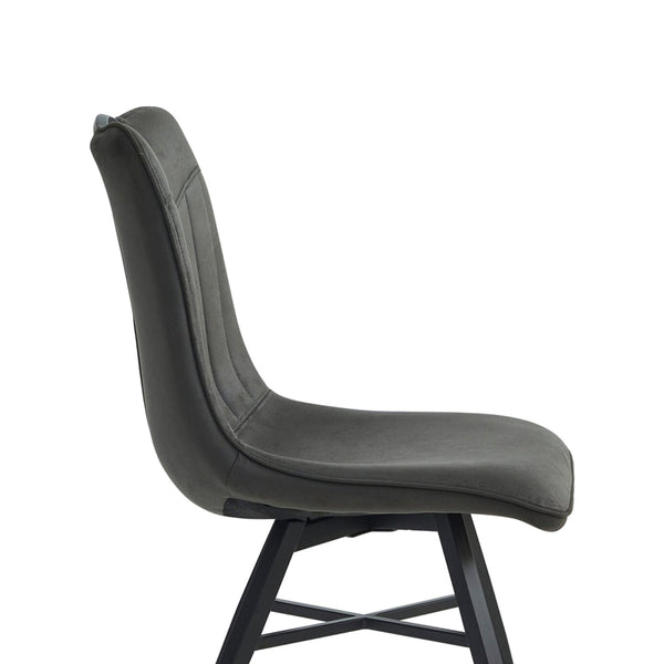 Verty Eetkamerstoel - Antraciet Microfiber