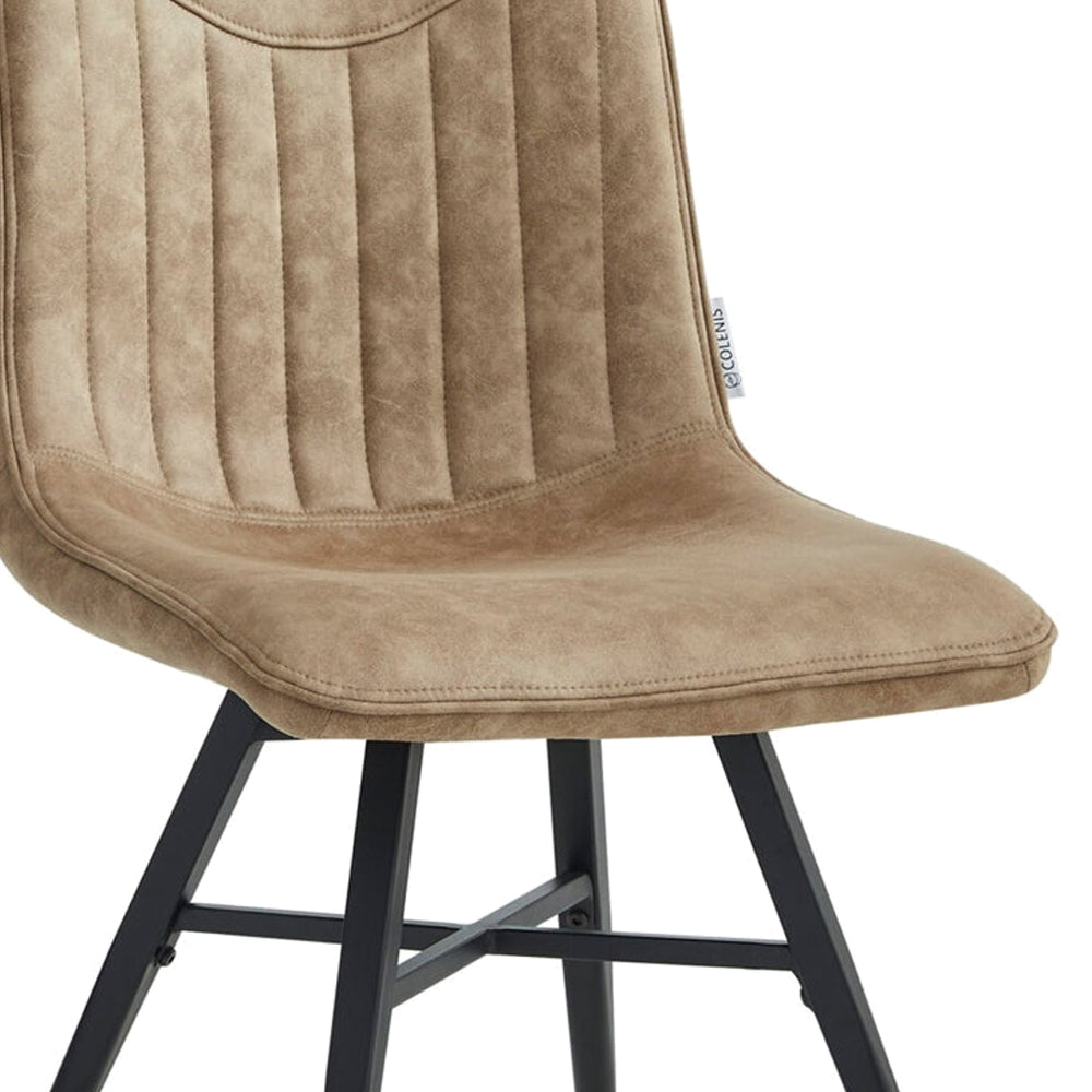 Verty Eetkamerstoel - Beige Microfiber