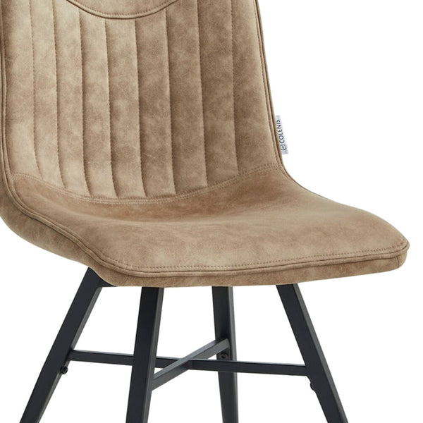 Verty Eetkamerstoel - Beige Microfiber
