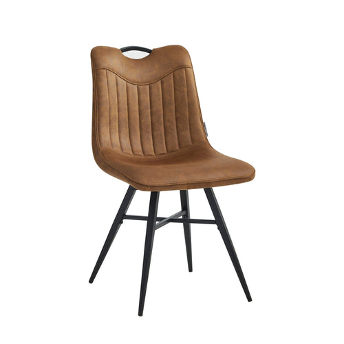 Verty Eetkamerstoel - Cognac Microfiber