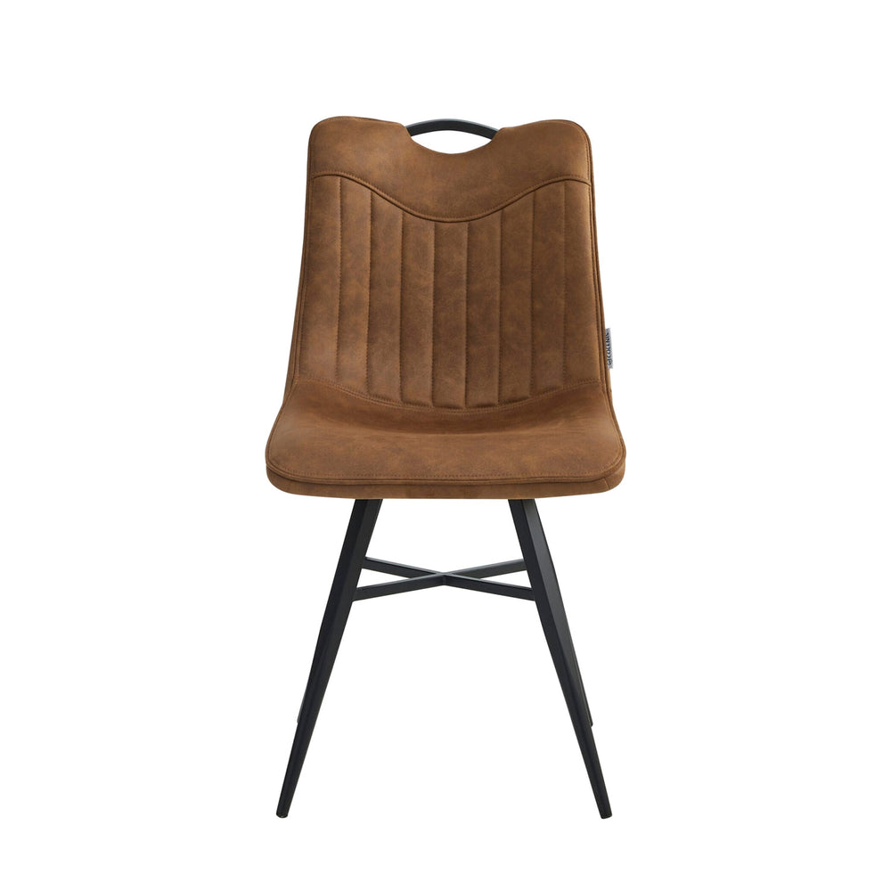 Verty Sedia Da Pranzo - Microfibra Cognac