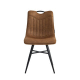 Verty Sedia Da Pranzo - Microfibra Cognac