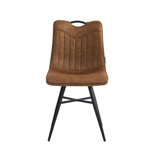Verty Dining Chair - Cognac Microfiber