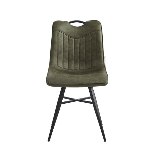 Chaise de salle à manger Verty - Microfibre verte