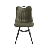 Verty Dining Chair - Green Microfiber