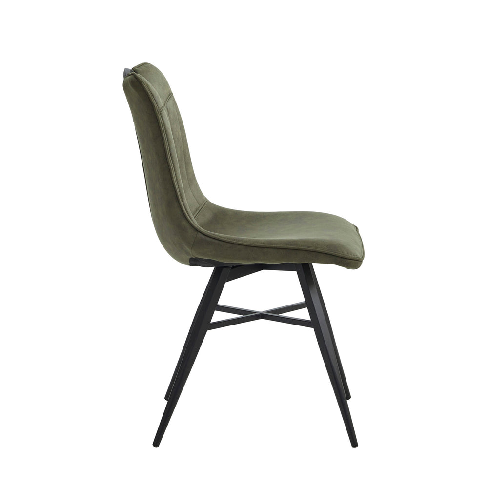 Verty Dining Chair - Green Microfiber