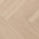 Table à Manger Chevrons Chêne Beige 180x98 cm – Finition Mate Robuste – Pieds en X Noirs