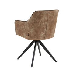 New Yade Nuova Sedia Da Pranzo - Marrone Adore Velluto