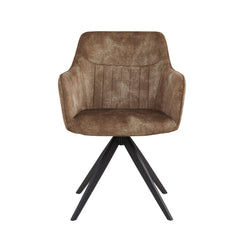 New Yade Nuova Sedia Da Pranzo - Marrone Adore Velluto