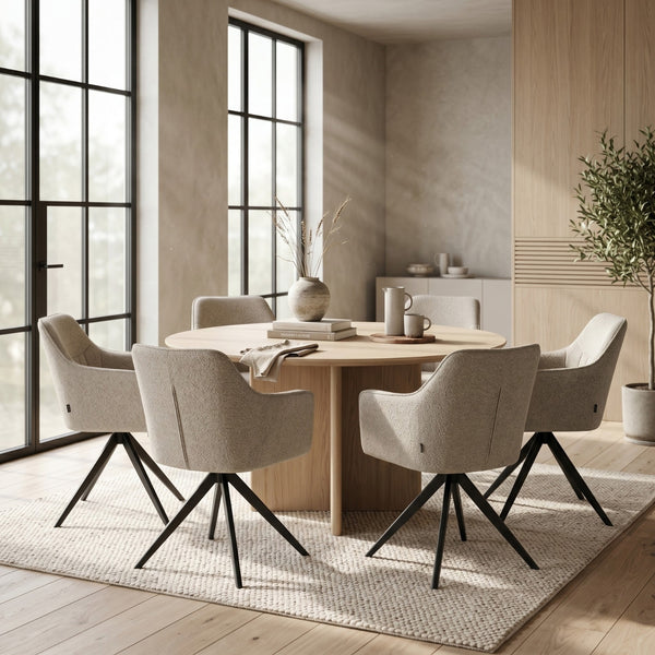 Chaise de salle à manger Yade - Boucle beige