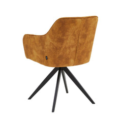 New Yade Nuova Sedia Da Pranzo - Adore Velluto Giallo Ocra