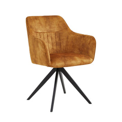 New Yade Nuova Sedia Da Pranzo - Adore Velluto Giallo Ocra