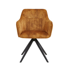 New Yade Nuova Sedia Da Pranzo - Adore Velluto Giallo Ocra