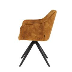 New Yade Nuova Sedia Da Pranzo - Adore Velluto Giallo Ocra